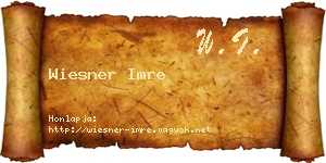 Wiesner Imre névjegykártya